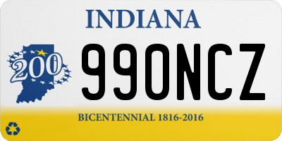 IN license plate 990NCZ