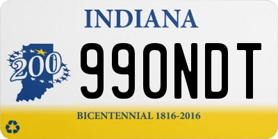 IN license plate 990NDT