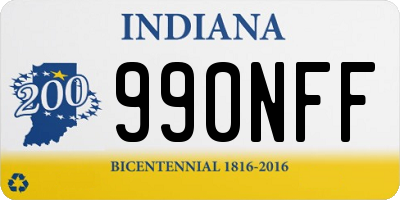 IN license plate 990NFF