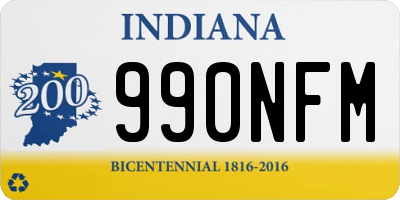 IN license plate 990NFM