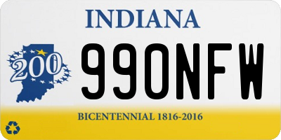 IN license plate 990NFW