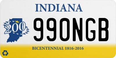 IN license plate 990NGB