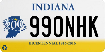 IN license plate 990NHK