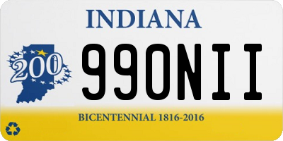 IN license plate 990NII