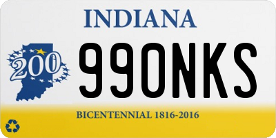 IN license plate 990NKS