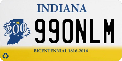 IN license plate 990NLM