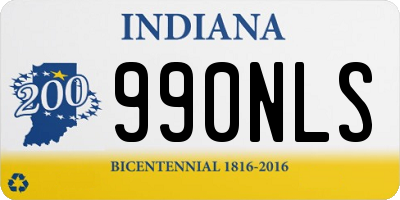 IN license plate 990NLS