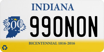 IN license plate 990NON
