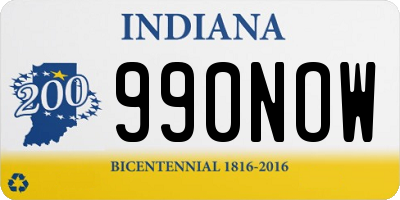 IN license plate 990NOW