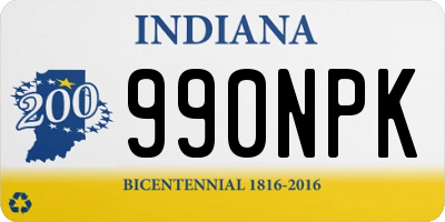 IN license plate 990NPK