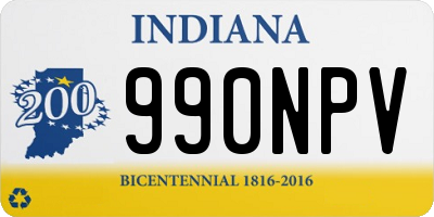 IN license plate 990NPV