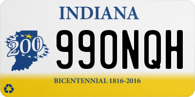 IN license plate 990NQH