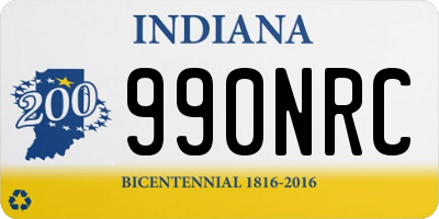 IN license plate 990NRC