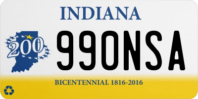IN license plate 990NSA