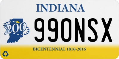 IN license plate 990NSX