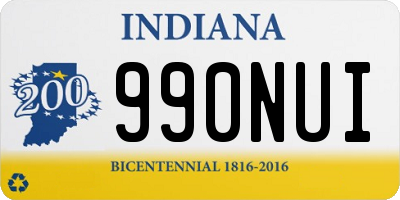 IN license plate 990NUI