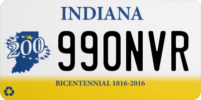 IN license plate 990NVR