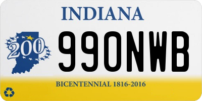 IN license plate 990NWB