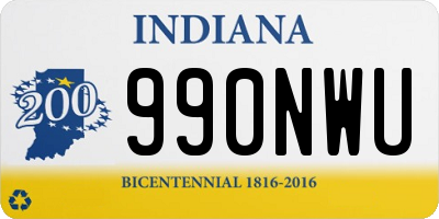 IN license plate 990NWU