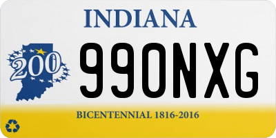 IN license plate 990NXG