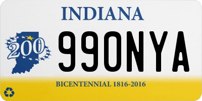 IN license plate 990NYA