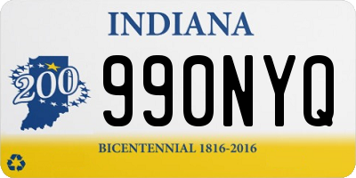 IN license plate 990NYQ