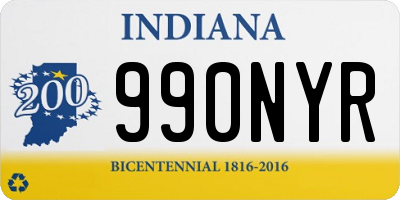 IN license plate 990NYR