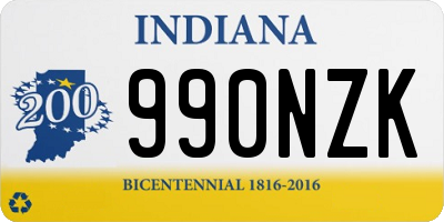 IN license plate 990NZK