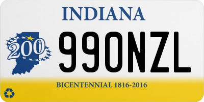 IN license plate 990NZL