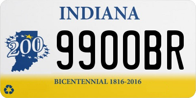 IN license plate 990OBR