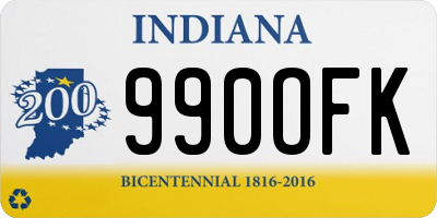 IN license plate 990OFK