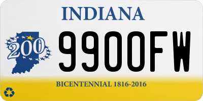IN license plate 990OFW