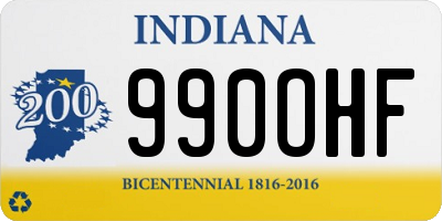 IN license plate 990OHF