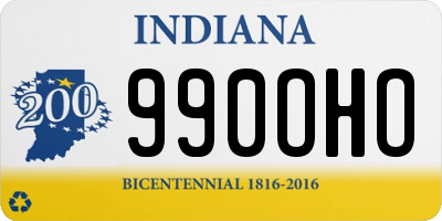 IN license plate 990OHO