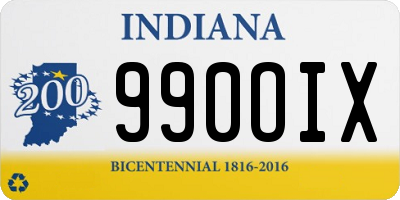 IN license plate 990OIX