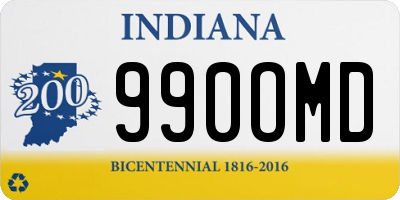 IN license plate 990OMD