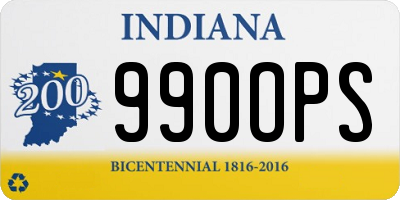 IN license plate 990OPS