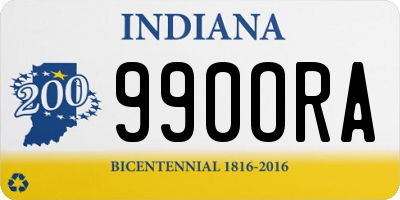 IN license plate 990ORA