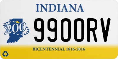 IN license plate 990ORV