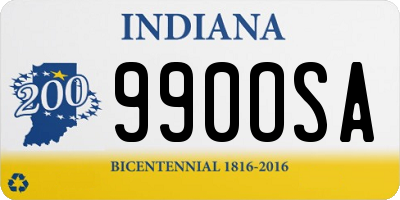 IN license plate 990OSA