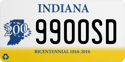 IN license plate 990OSD