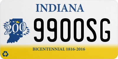 IN license plate 990OSG