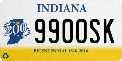 IN license plate 990OSK