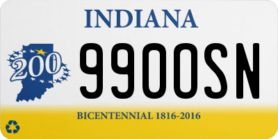 IN license plate 990OSN