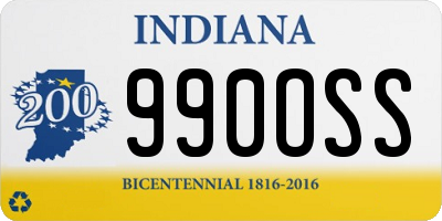 IN license plate 990OSS