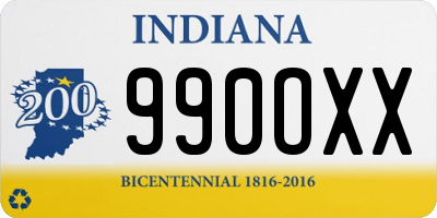 IN license plate 990OXX