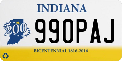 IN license plate 990PAJ