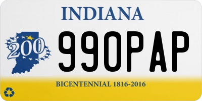 IN license plate 990PAP