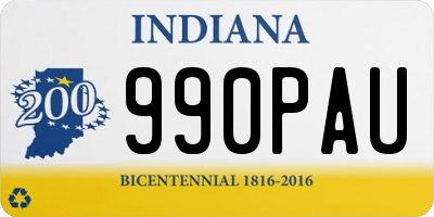 IN license plate 990PAU