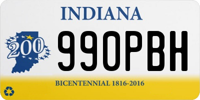 IN license plate 990PBH